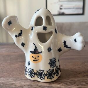 Polish Pottery Ghost Luminary Candle holder